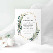Eukalyptus Greenery Geometric Modern Wedding