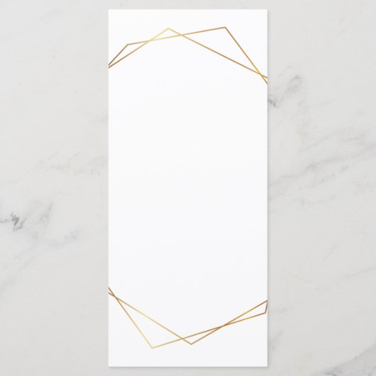 Eukalyptus Greenery Geometric Polterabend Menükarte (Rückseite)