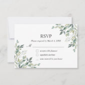 Eukalyptus Greenery Geometric RSVP Card Dankeskarte (Vorderseite)