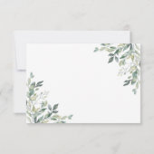 Eukalyptus Greenery Geometric RSVP Card Dankeskarte (Rückseite)