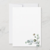Eukalyptus Greenery Geometric Rustic Brautparty Einladung (Rückseite)