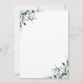 Eukalyptus Greenery Geometric Silver Frame Wedding Einladung (Rückseite)