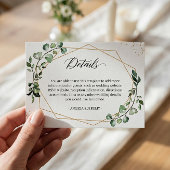 Eukalyptus Greenery Geometric Wedding Details Begleitkarte