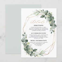 Eukalyptus Greenery Geometric Wedding Details Begleitkarte
