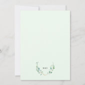 Eukalyptus Greenery Geometric Wedding Einladung (Rückseite)