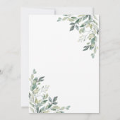 Eukalyptus Greenery Geometric Wedding Einladung (Rückseite)
