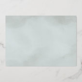 Eukalyptus Greenery Geometric Wedding Rose Gold Folieneinladung (Rückseite)