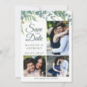Eukalyptus Greenery Gold 4 Foto Save the Date (Vorderseite)