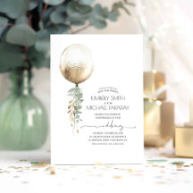 Eukalyptus Greenery Gold Ballon Elegante Hochzeit