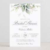 Eukalyptus Greenery Gold Blätter Brautparty Einladung