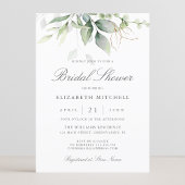 Eukalyptus Greenery Gold Blätter Brautparty Einladung