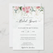 Eukalyptus Greenery Gold Blätter Brautparty Einladung (Vorderseite)