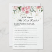 Eukalyptus Greenery Gold Blätter Brautparty-Spiel Einladung (Vorderseite)