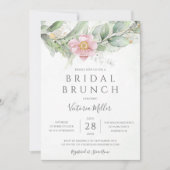 Eukalyptus Greenery Gold Blätter Bridal Brunch Einladung (Vorderseite)