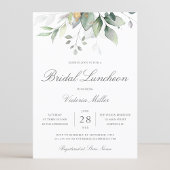 Eukalyptus Greenery Gold Blätter Bridal Luncheon Einladung