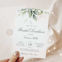 Eukalyptus Greenery Gold Blätter Bridal Luncheon Einladung