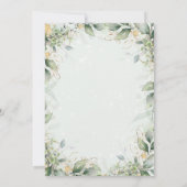 Eukalyptus Greenery Gold Blätter Elegante Hochzeit Einladung (Rückseite)