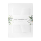 Eukalyptus Greenery Gold Blätter Elegante Hochzeit Einladungsbanderole (Vorderseite Beispiel)