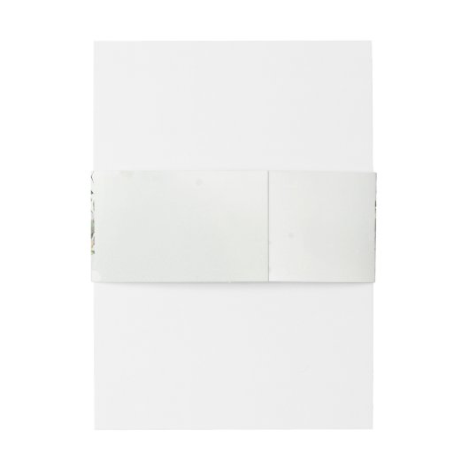 Eukalyptus Greenery Gold Blätter Elegante Hochzeit Einladungsbanderole (Rückseitenbeispiel)