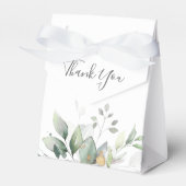 Eukalyptus Greenery Gold Blätter Elegante Hochzeit Geschenkschachtel (Vorderseite)