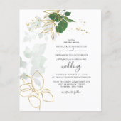 Eukalyptus Greenery Gold Blätter Geometric (Vorderseite)
