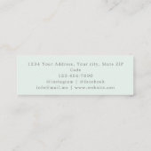 Eukalyptus Greenery Gold Botanische Farbe Mini Visitenkarte (Rückseite)