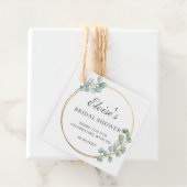 Eukalyptus Greenery Gold Brautparty Vielen Dank Geschenkanhänger (Beispiel)