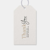 Eukalyptus Greenery & Gold Chic Wedding Vielen Dan Geschenkanhänger (Rückseite)