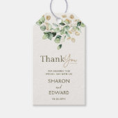 Eukalyptus Greenery & Gold Chic Wedding Vielen Dan Geschenkanhänger (Vorderseite)