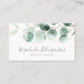 Eukalyptus Greenery Gold Foliage Visitenkarte (Vorderseite)