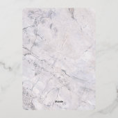 Eukalyptus Greenery Gold Frame Marmor Wedding Folieneinladung (Rückseite)