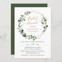 Eukalyptus Greenery Gold Geometric Bridal Brunch