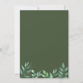 Eukalyptus Greenery Gold Geometric Frame Wedding Einladung (Rückseite)