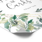 Eukalyptus Greenery Gold Geometric Gifts Cards Poster (Ecke)