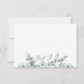 Eukalyptus Greenery Gold Geometric Rustic Wedding RSVP Karte (Rückseite)