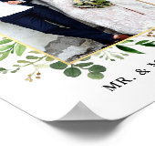 Eukalyptus Greenery Gold Gerahmtes Foto Poster (Ecke)