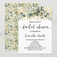 Eukalyptus Greenery Gold Glitzer Brautparty