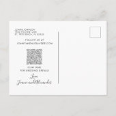 Eukalyptus Greenery Gold Metallic Save the Date Ankündigungspostkarte (Rückseite)