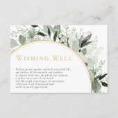 Eukalyptus Greenery Gold Sage Hochzeit wünschend g Begleitkarte (Vorderseite)