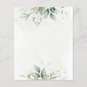 Eukalyptus Greenery Gold Save the Date (Rückseite)