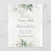 Eukalyptus Greenery Gold Save the Date (Vorderseite)