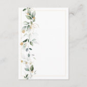 Eukalyptus Greenery Gold Wedding Dankeskarte (Rückseite)