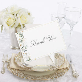 Eukalyptus Greenery Gold Wedding Dankeskarte