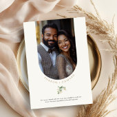 Eukalyptus Greenery & Gold Wedding Foto Einladung