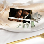 Eukalyptus Greenery & Gold Wedding Foto geklappt Platzkarte