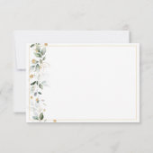 Eukalyptus Greenery Gold Wedding RSVP Karte (Rückseite)