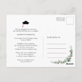 Eukalyptus Greenery GRAD GRILLEN Party Einladung Postkarte (Rückseite)