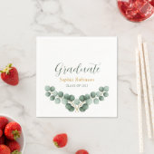 Eukalyptus Greenery Graduation Party Serviette (Beispiel)