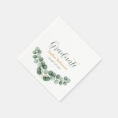 Eukalyptus Greenery Graduation Party Serviette (Ecke)