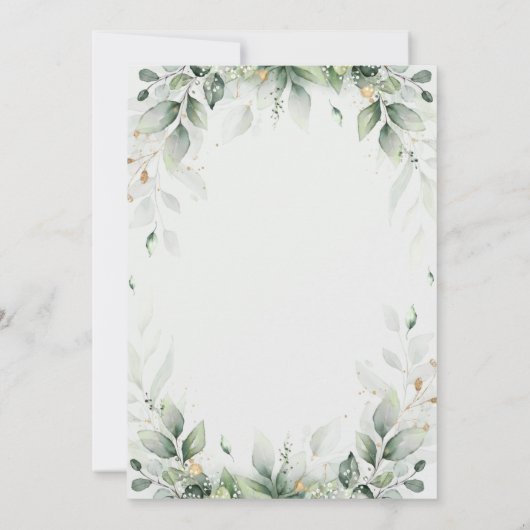 Eukalyptus Greenery Gum Botanischer Rustikaler Kal Save The Date (Rückseite)